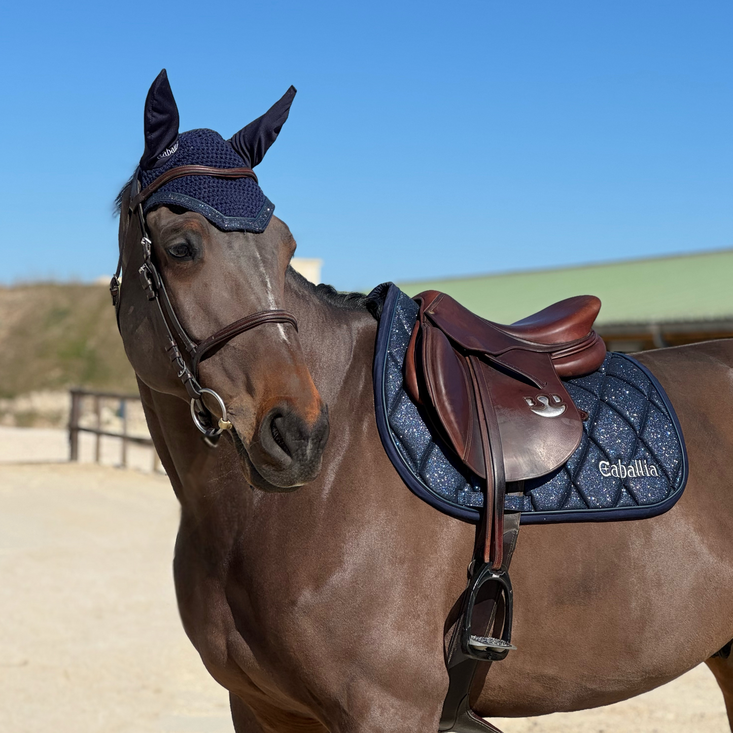 Tapis Mixte Glitter Bleu marine